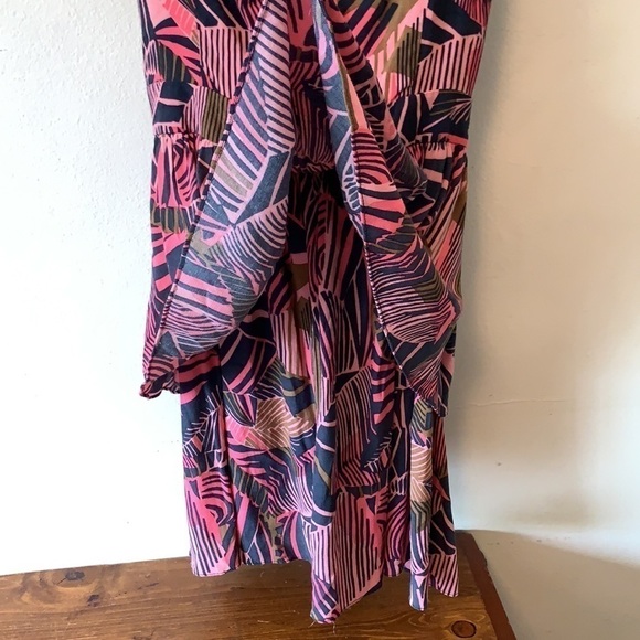 Hinge Pink Blue Floral Abstract Mini Dress, Size Small, NWT - Picture 8 of 11